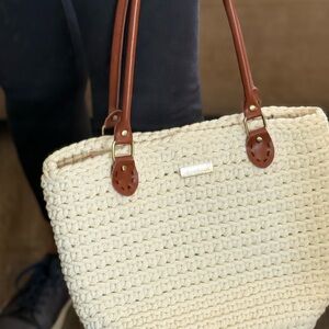 Handmade Cream Tote Bag
